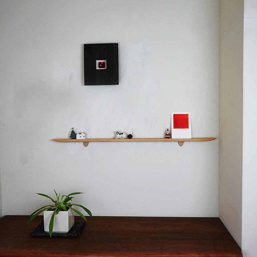 ウォールシェルフ 飾り棚 ライン90ゼロクリ 石膏ボード 賃貸 壁