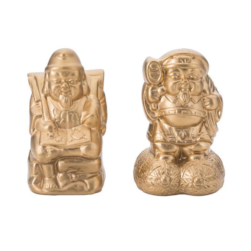 神棚 神具 置物 二福神 3寸 商売繁盛 恵比寿様 大黒様 瀬戸物 神棚の里 神棚神具の専門店 神棚の里 通販 Yahoo ショッピング