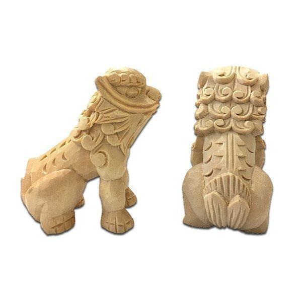 神棚の里 神棚 神具 置物 狛犬 こまいぬ 手彫り シナ : 神棚神具の専門