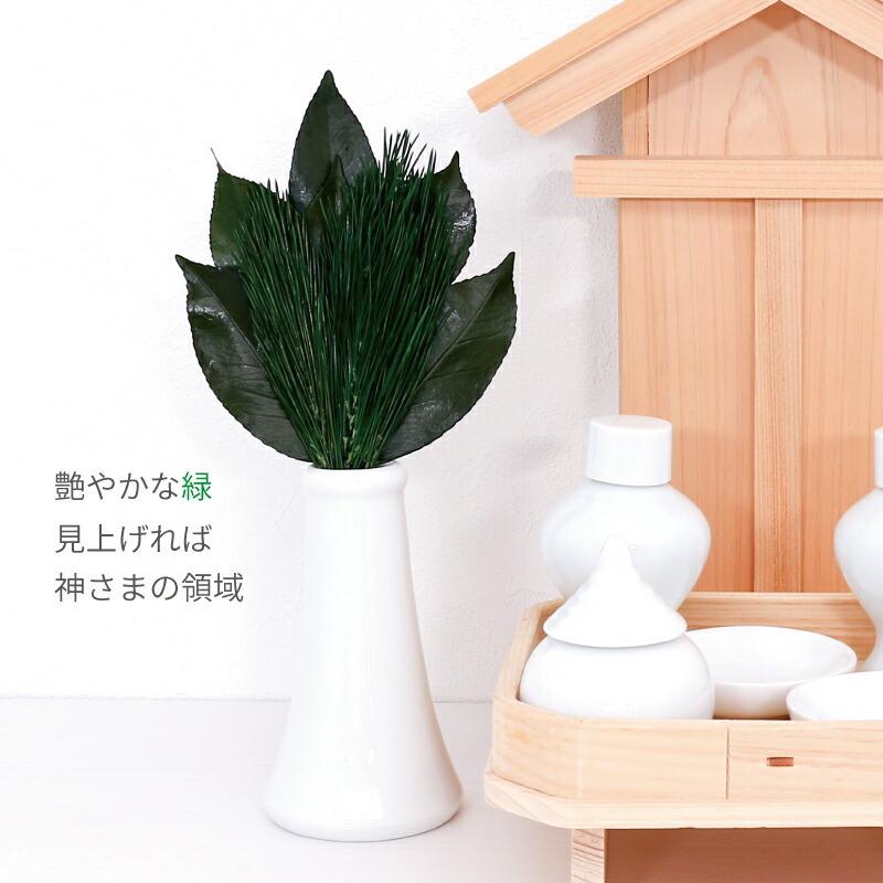 神棚の里 神棚 榊 プリザーブド榊（椿）荒神松 1本 サカキ さかき : 神棚神具の専門店・神棚の里 - 通販 - Yahoo!ショッピング