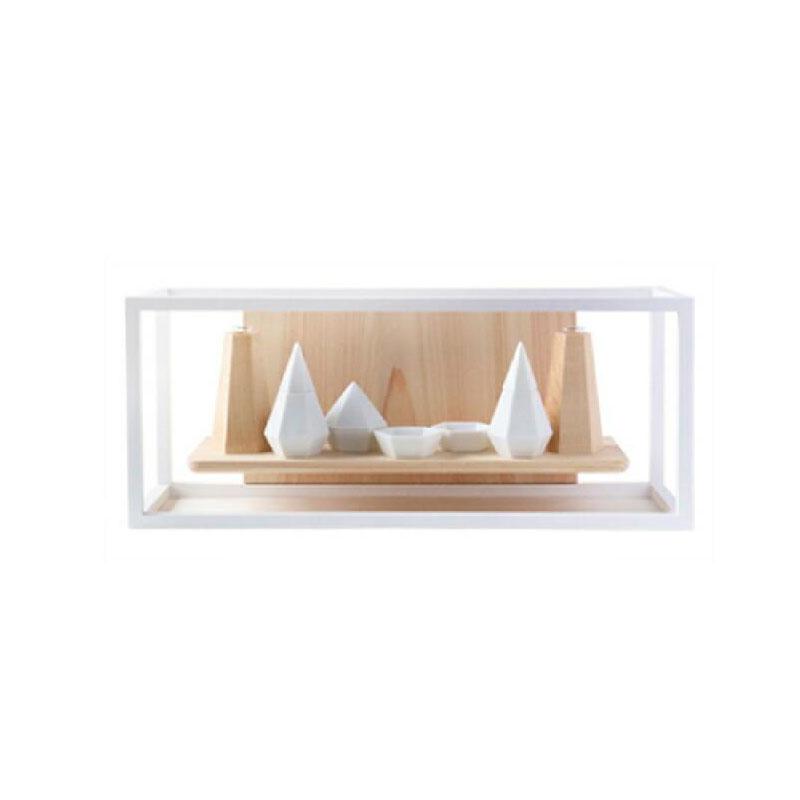 神棚の里 神棚 モダン 壁掛け 神具付き かみさまの線 YOKO WF フル 