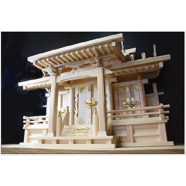 神棚の里 神棚 三社 流れ屋根三社 穂高 東濃桧 東濃ひのき : 神棚神具
