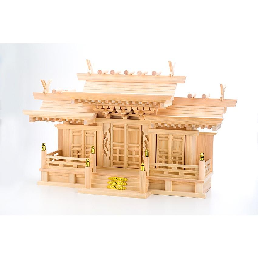 即購入可★ 神棚 セット マス組付き 唐戸三社 神棚セット 東濃桧 東濃ひのき 神具付き 神棚の里 【4272366376】(22363円)