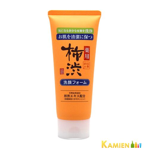 洗顔料 チューブと箱付き 四季折々 熊野油脂 薬用 柿渋 洗顔フォーム 130g【ドラッグストア