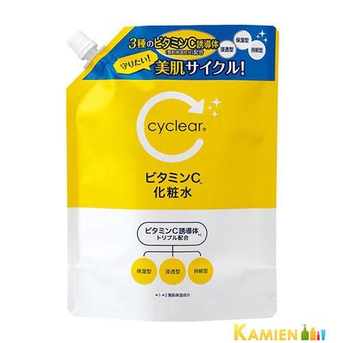 熊野油脂 サイクリア cyclear ビタミンC 化粧水 500ml 詰め替え【ドラッグストア】【追跡可能メール便対応1個まで】（Yahoo!・KAMIEN ヤフーショッピング店）