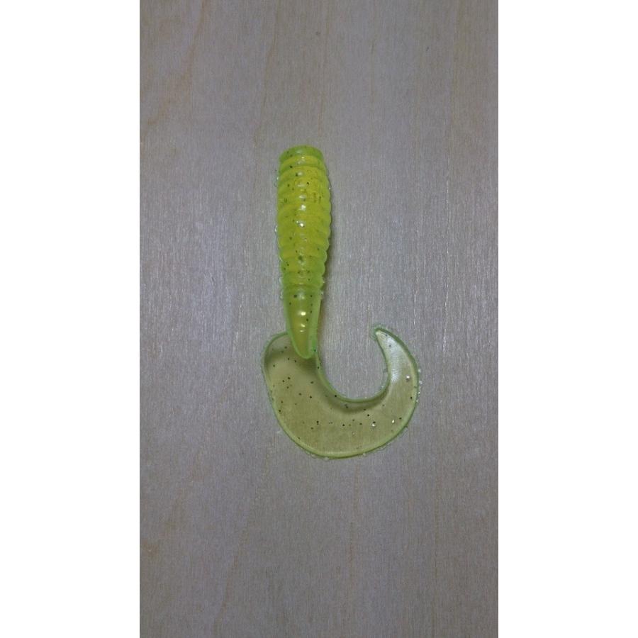 ワーム 40mm 10個入り ソフトルアー カーリーテール ブラックバス