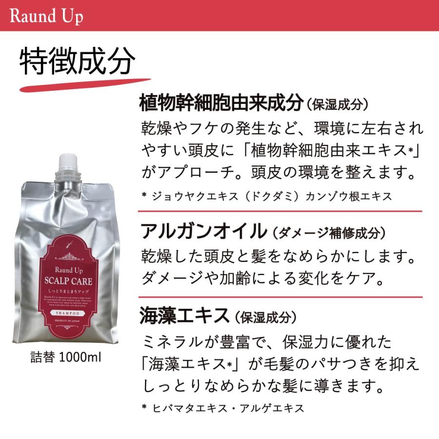 Raund Up（ラウンドアップ） しっとりシャンプー 1000ml ＆ 高保湿