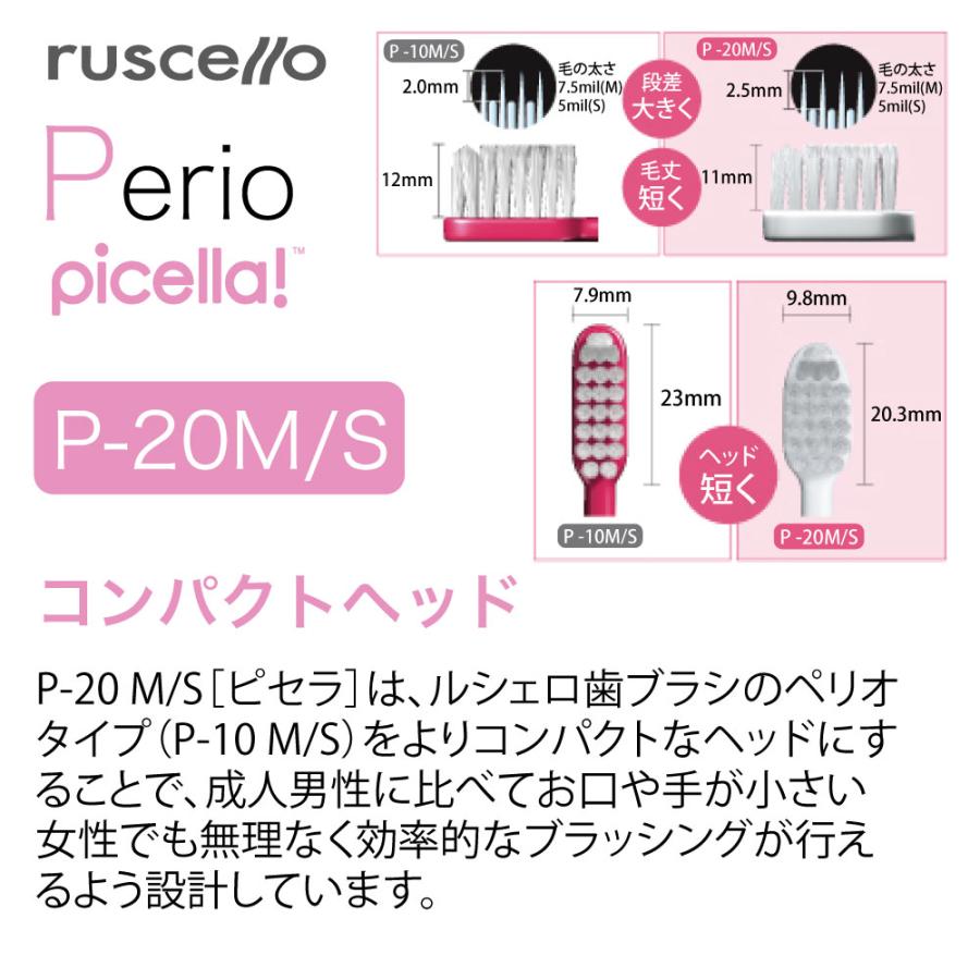 ピセラ ジーシー ルシェロ 歯ブラシ P-20M Picella! 1本 ミディアム