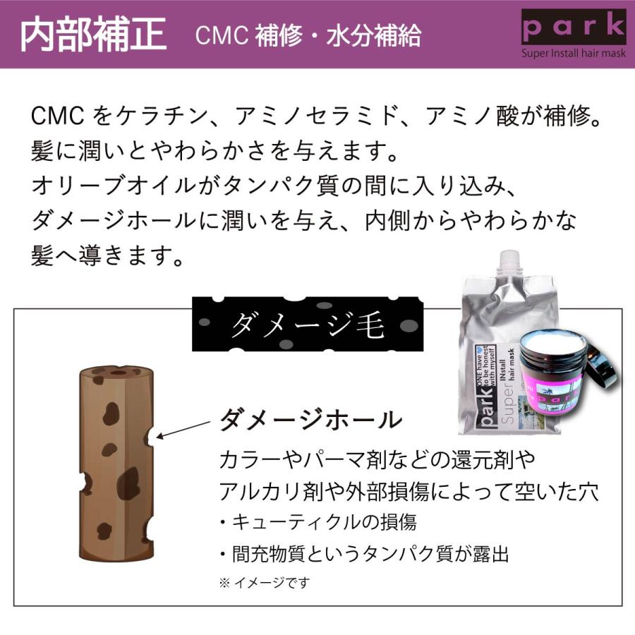 park パーク スーパーインストール ヘアマスク 詰め替え 1000g 美容室