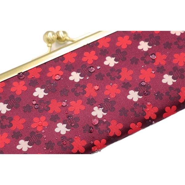 Atrelier Kyoto Nishijin ANC-0107-02 がま口マスクケース「小花吹雪 グリーン」西陣織 バレンタイン メーカー取寄品 |  | 03