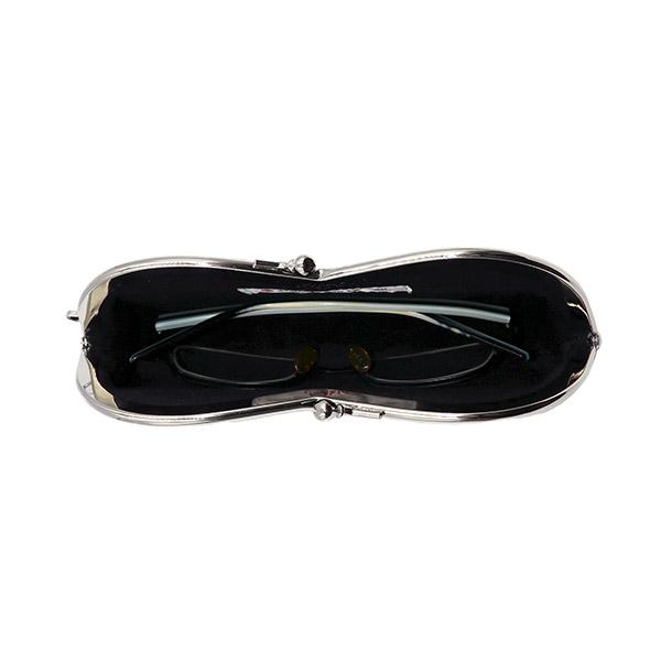 Atrelier Kyoto Nishijin ANS-0104-01 がま口眼鏡ケース「スパークリング・ブラック」西陣織 バレンタイン メーカー取寄品 |  | 03