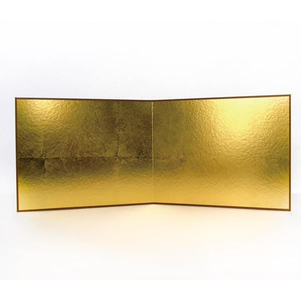金屏風  高さ70cm  90cm×2曲 かみもん 二曲屏風 金無地 大 18.2×45.5(cm) 五月人形 : 京のもん 京都