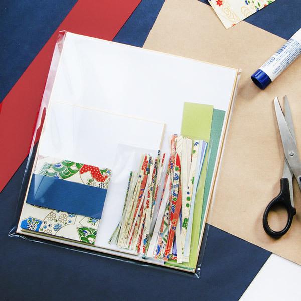 かみもん 親子でつくる貼り絵キット スタンダード 色貼り絵台紙用の