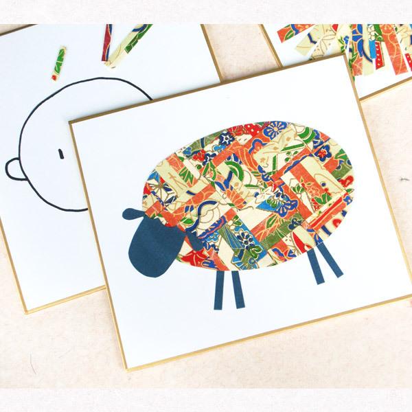 かみもん 親子でつくる貼り絵キット スタンダード 色貼り絵台紙用の