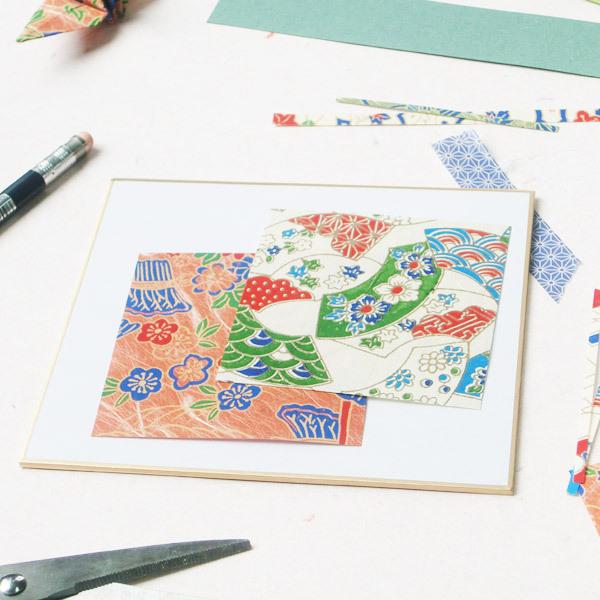 かみもん 親子でつくる貼り絵キット スタンダード 色貼り絵台紙用の