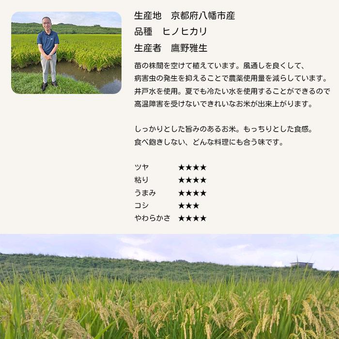 玄米屋ウエトミ 令和7年度産 京都府八幡市産「ひのひかり 1kg」京都産 