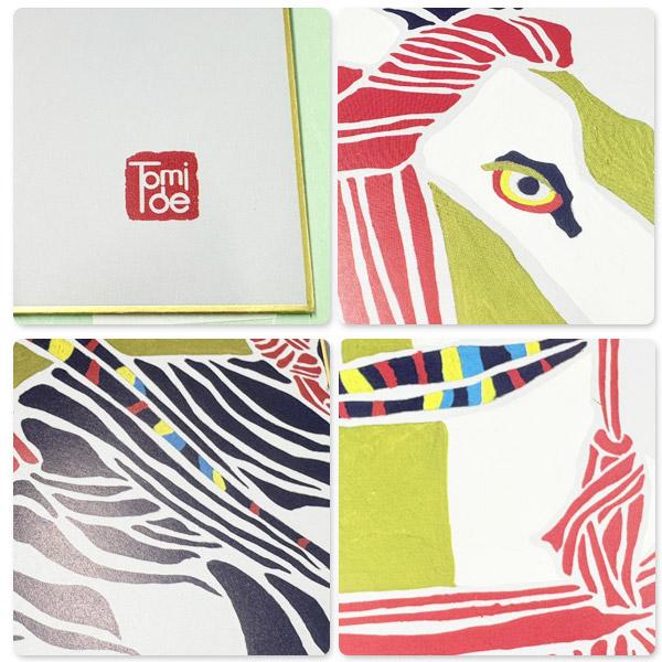 かみもん 2026年 干支色紙と色紙掛けのセット tomide氏描き下ろし「神
