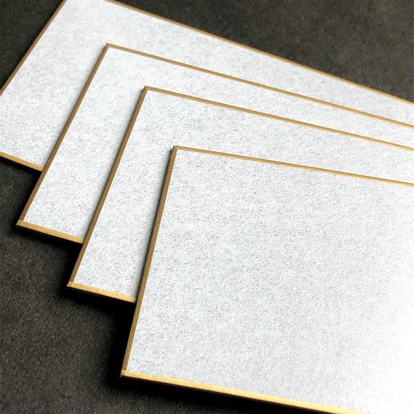 竹中皆二　短歌　色紙 かみもん 短冊色紙広巾 銀潜紙 7.6×36.4(cm) 10枚入り 広幅 和歌 短歌