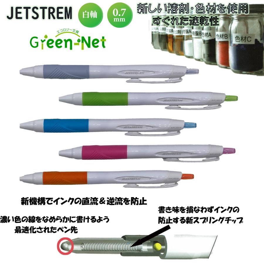 ジェットストリーム 三菱鉛筆 箱あり 0.7mm白軸 三菱ボールペン SXN-150-07 おまとめ100本 : 箸袋Kaminaga飲食店用 ...