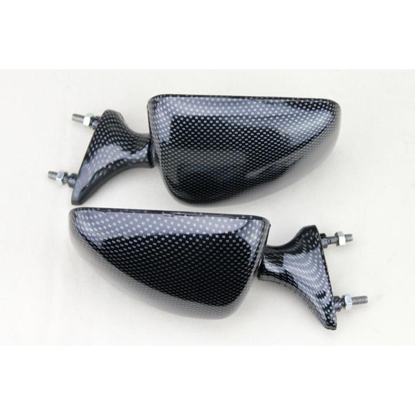 新品 TZR250 3MA 純正タイプ カーボン柄 バックミラー左右セット