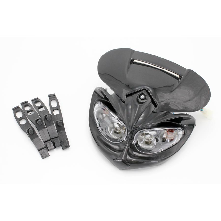 XR250 CRM250AR アチェルビスダイヤモンド風ヘッドライトカウル 黒