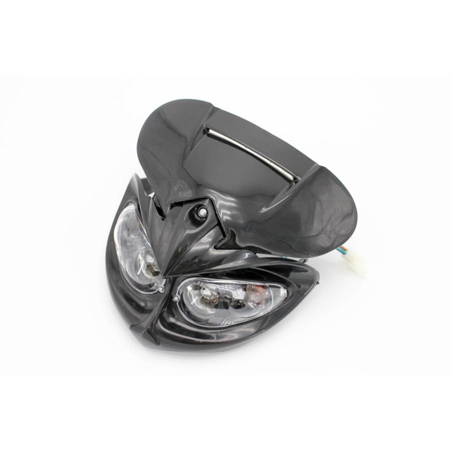 XR250 CRM250AR アチェルビスダイヤモンド風ヘッドライトカウル 黒