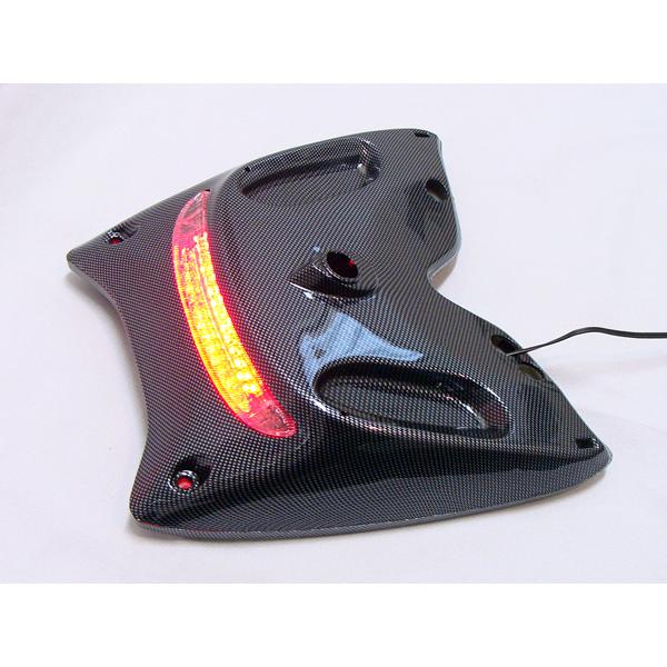 JOG ZRエボ SA16J リアスポイラーLEDセット カーボン柄 リモコンジョグ