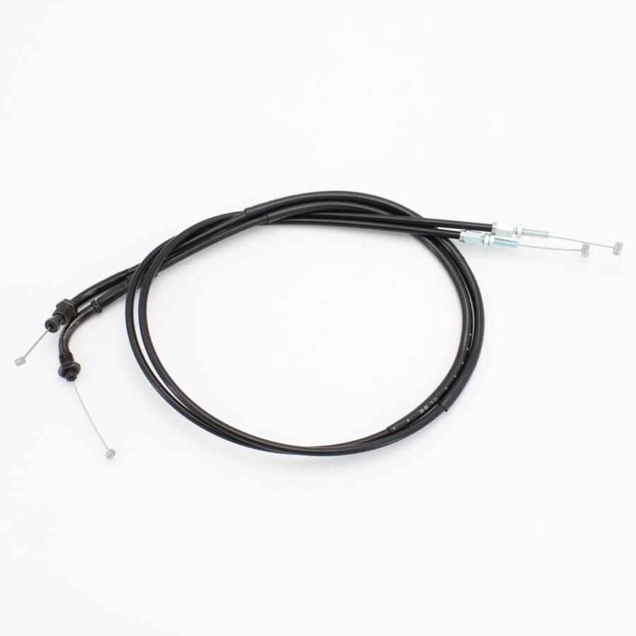 スティード400/600 20cmロング アクセルワイヤー2本 ブラック