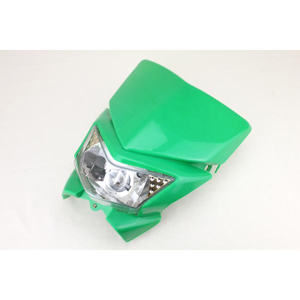 Dトラッカー125 KLX250ヘッドライトカウル 緑 KDX125SR KSR110 KDX250