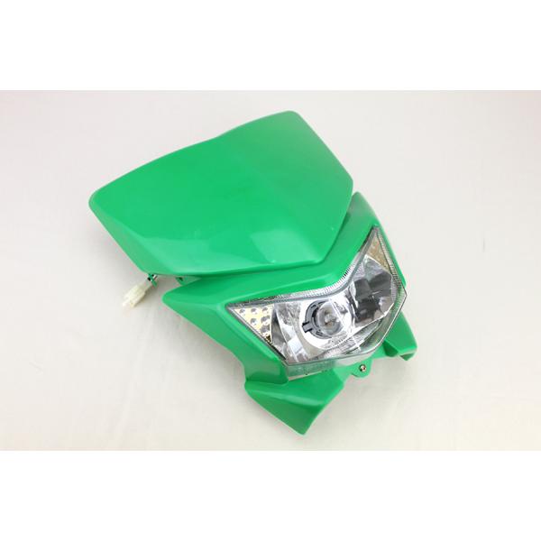 Dトラッカー125 KLX250ヘッドライトカウル 緑 KDX125SR KSR110 KDX250