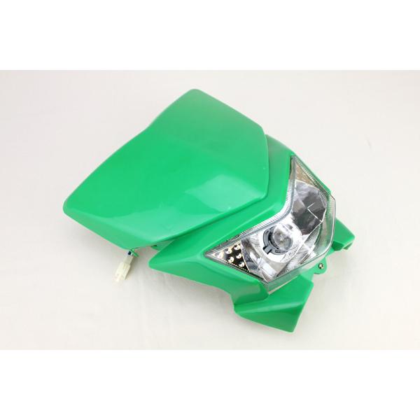 Dトラッカー125 KLX250ヘッドライトカウル 緑 KDX125SR KSR110 KDX250