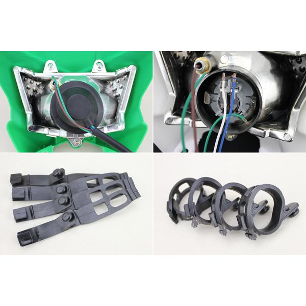 Dトラッカー125 KLX250ヘッドライトカウル 緑 KDX125SR KSR110 KDX250