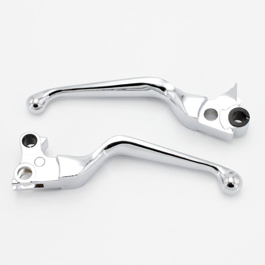 ハーレー 96-13年ビッグツイン用 銀 ブレーキレバー/クラッチ