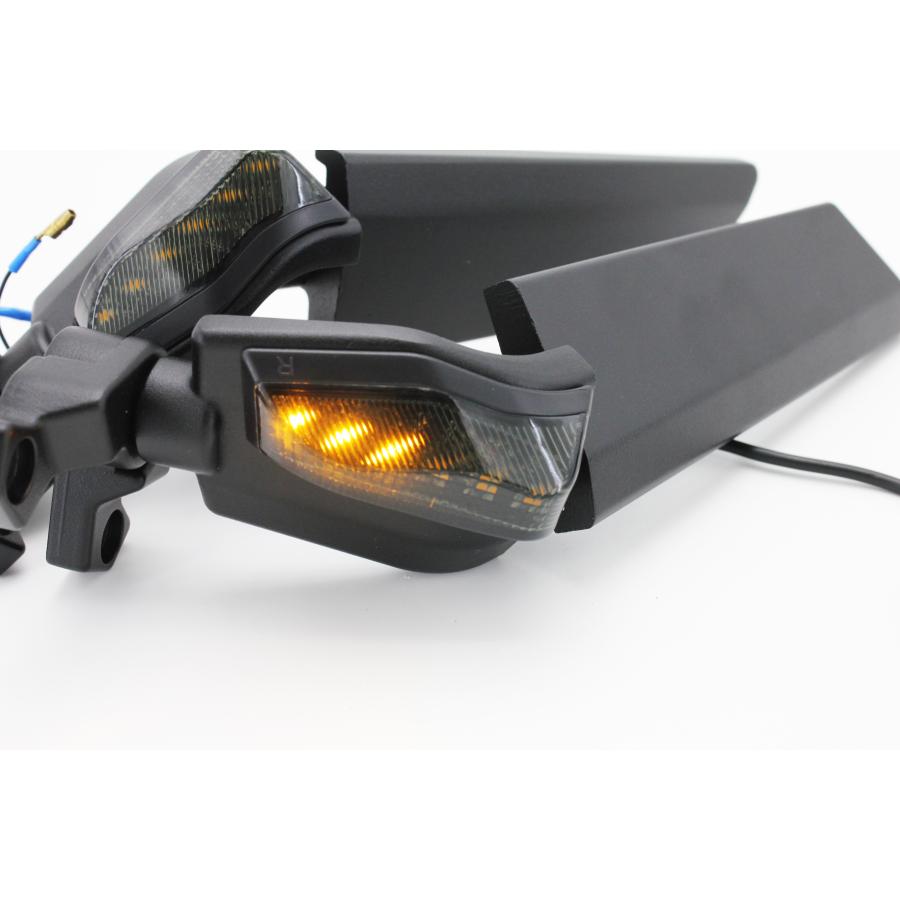 新品 LED エアロミラー ウイングミラー左右セット 黒 ブラック