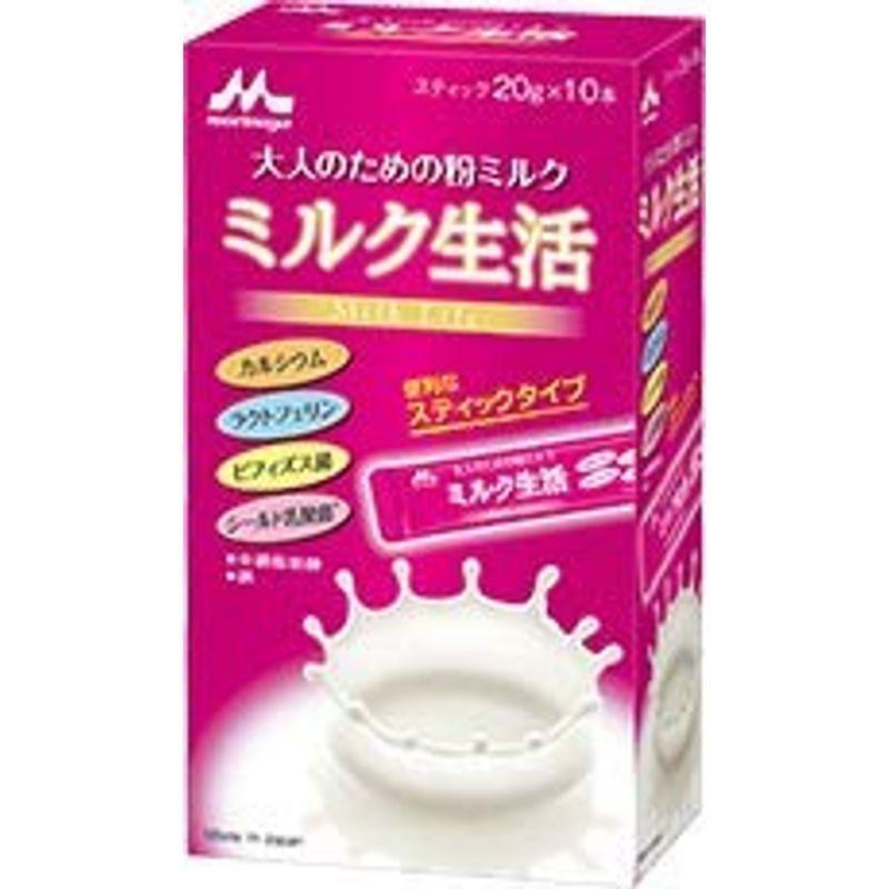 森永乳業 ミルク生活 スティックタイプ 箱 10本×12個入 乳飲料、乳酸菌飲料
