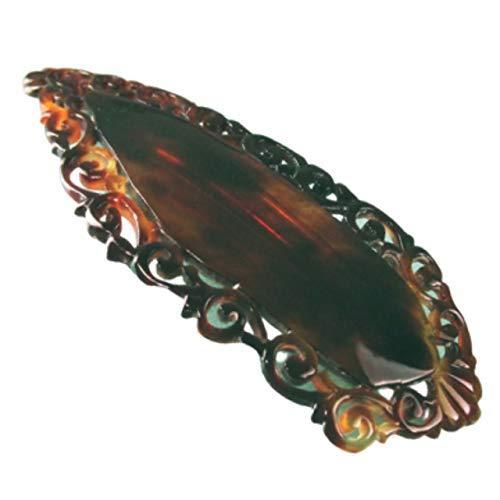 人気絶頂 本べっ甲 髪留め 葉っぱ型 透かし入り バレッタ ヘア アクセサリー 黒留袖のフォーマルな髪型から浴衣のヘア 限定価格セール Cepici Gouv Ci