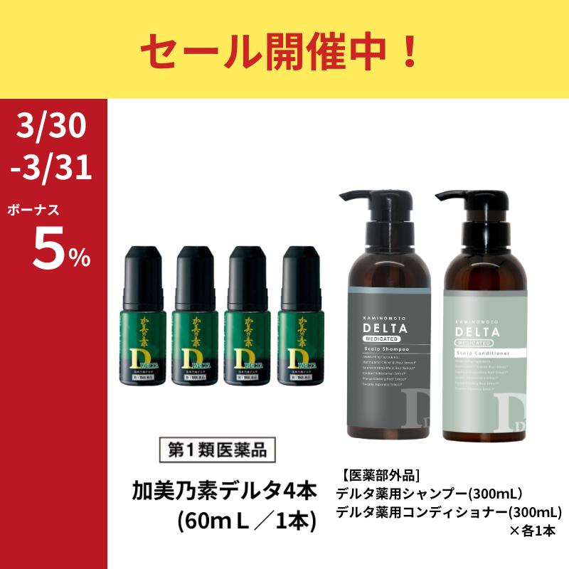 加美乃素 ミノキシジル 5％ 発毛剤 育毛剤 デルタ (60mL) 第1類医薬品