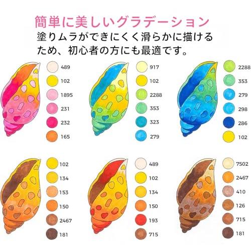 Ohuhu マーカーペン 筆タイプ 48色 初心者 筆・太字 イラストマーカー