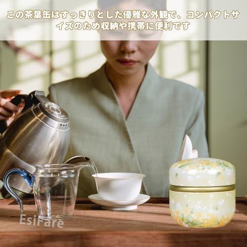 EsiFare 茶筒 キャニスター 50ml 光遮断 茶缶 オシャレ 密閉容器 お茶