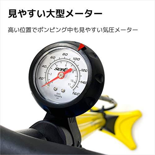 SERFAS(サーファス) 自転車 高圧空気入れ フロアポンプ エアゲージ付