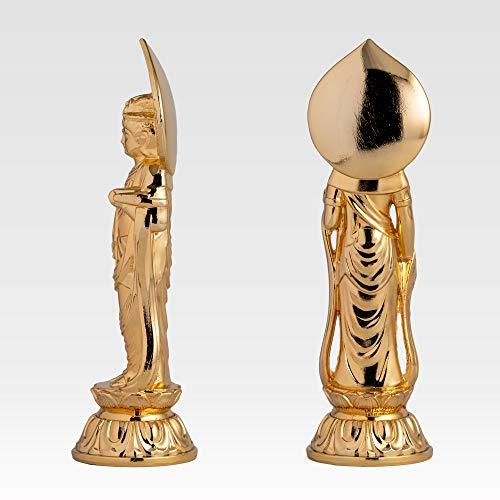 仏像 聖観音菩薩 10cm(純金メッキ) 3号PC厨子入り＿『天台宗・真言宗 