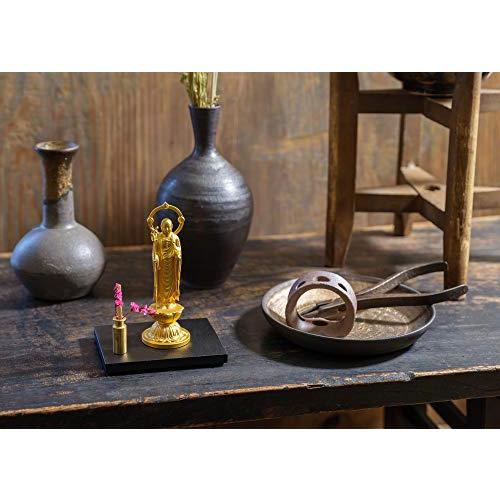 仏像 地蔵菩薩 10.5cm(金メッキ/24金) 仏師：牧田秀雲 原型＿『安産祈願・子育ての守護尊』 高岡銅器 (じぞうぼさつS)_1