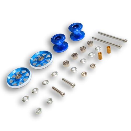 ミニ四駆　軽量2段アルミローラー　ブルー Amazon | ミニ四駆 2段 アルミ ローラー 軽量 2個セット 13-12mm