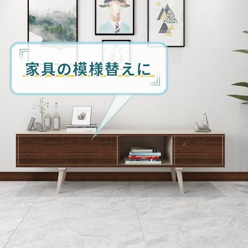 マスキングテープ 木目 茶色 厚手 長さ5m 幅10cm 強い粘着力 壁紙シール 巾木テープ 木目調テープ 木口テープ 木目調シール 貼って剥がせる 壁 キッチン 台所 窓 | ブランド登録なし | 03