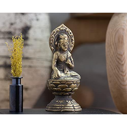 仏像 虚空蔵菩薩 小6.5cm/古美金 仏師：渡辺景秋 原型＿ 丑・寅年