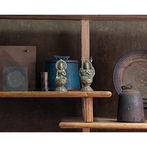 ♦高岡銅器 渡辺景秋作 蝋型鋳銀 干支亥 盒子 銀製品 工芸品 美術品 仏像 虚空蔵菩薩 小6.5cm/古美金 仏師：渡辺景秋 原型＿ 丑・寅年