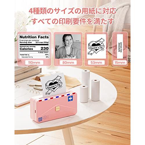 Phomemo M04AS モバイルプリンター サーマルプリンター 15/53/80
