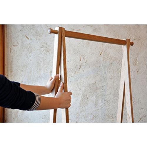 オークヴィレッジ 国産無垢の木のハンガーラック ナチュラル 幅70*奥行54.5*高さ147.8cm 52080-10_2