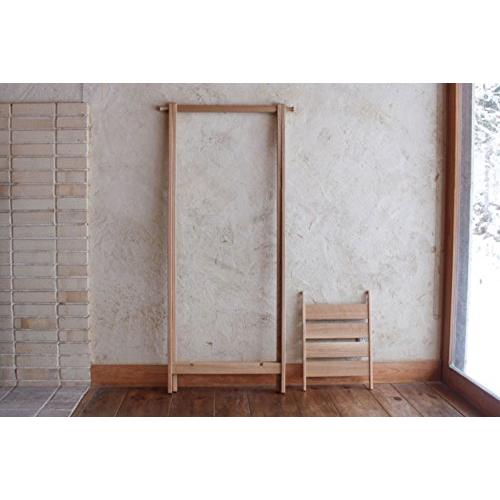 オークヴィレッジ 国産無垢の木のハンガーラック ナチュラル 幅70*奥行54.5*高さ147.8cm 52080-10_6