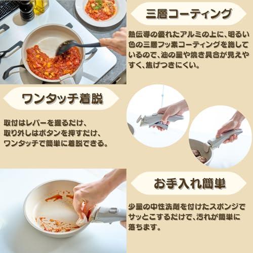 値下げ‼️新品未開封品☆ ケヴンハウン（KEVNHAUN）のフライパン 5点セット ケヴンハウン(Kevnhaun) 取っ手が外せるフライパン・鍋5点 KVCW5P : 上